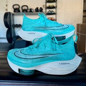 Nike Air Zoom Alphafly Next% running shoes in "Hyper Turquoise"